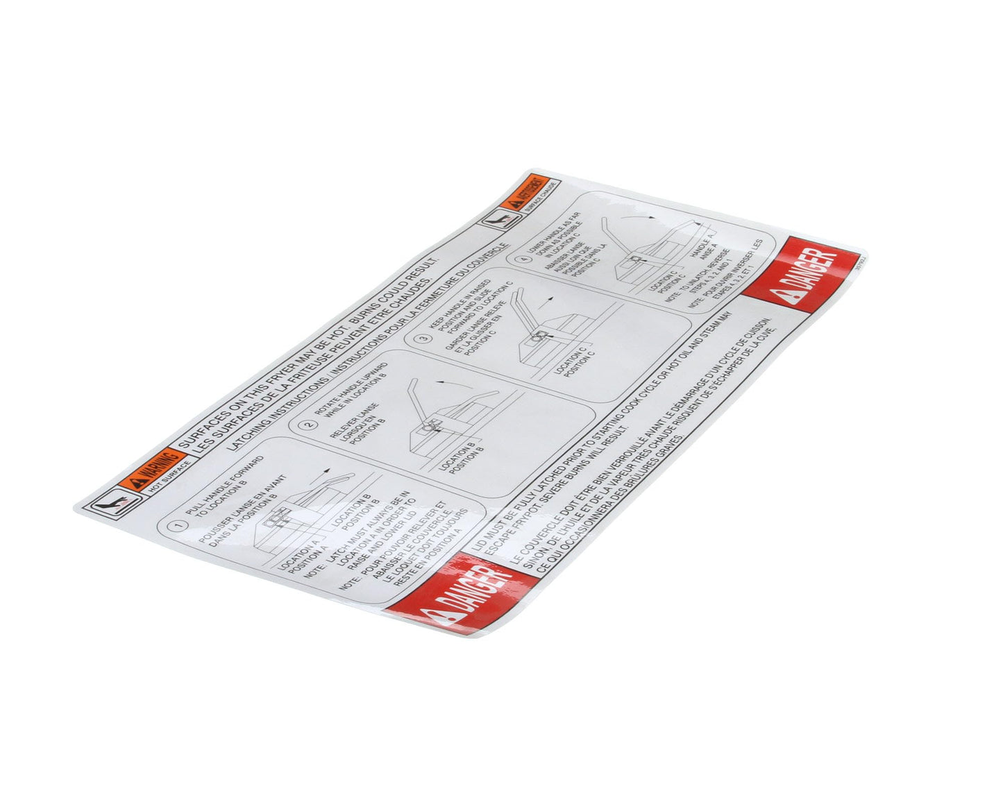 Henny Penny 35792 Label Lid Instruction English/French