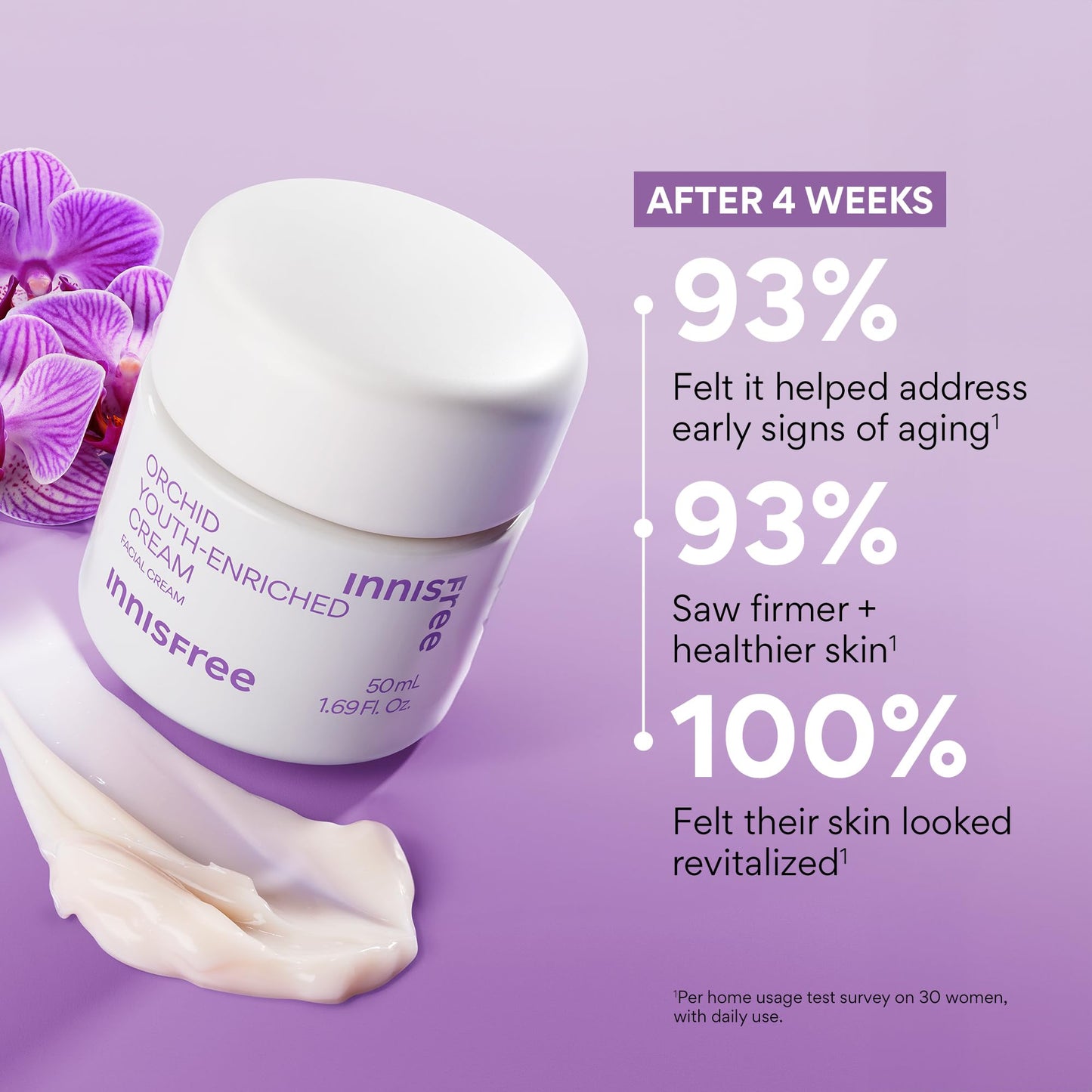 innisfree Orchid Youth‑Enriched Cream | Korean Firming Face Moisturizer with Hyaluronic Acid and Niacinamide for Hydrating, Anti‑Aging Care and Youthful‑Looking Skin