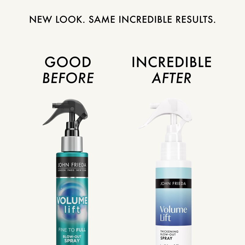John Frieda Volume Lift Blow-Out Spray, Lightweight Volumizing Blow-Out Spray with Air-Silk Technology for Fine or Flat Hair, Adds Long-Lasting Volume, Texture, and Body for Thin hair, 4 Oz