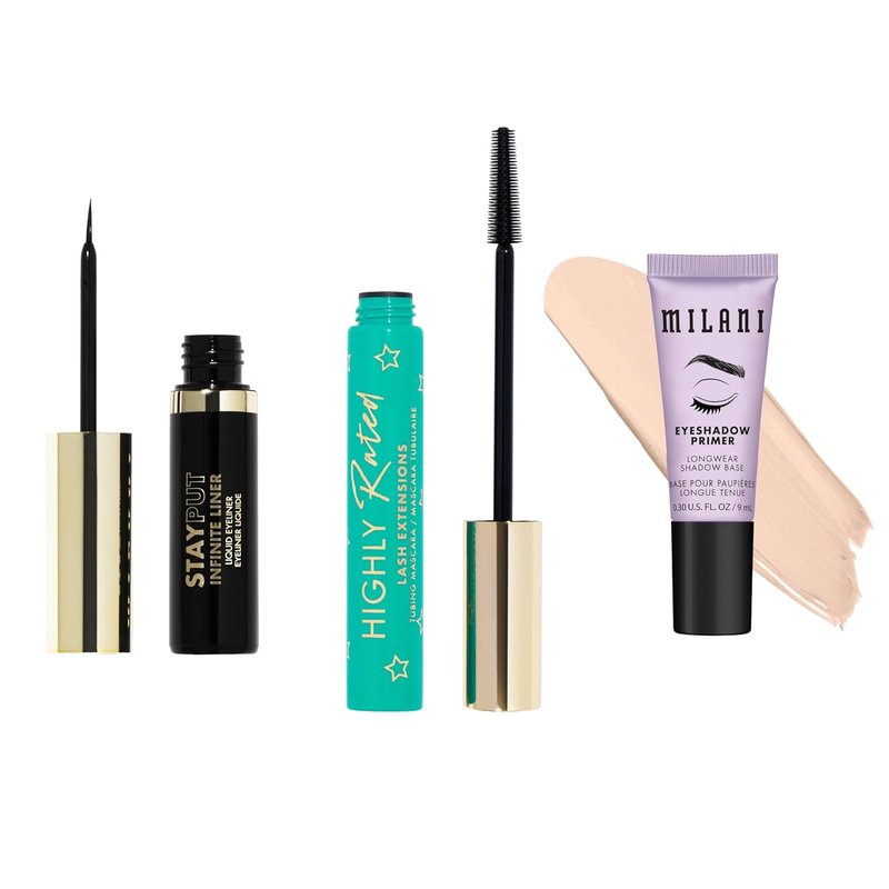 Milani Lash Extensions Tubing Mascara - Length & Lift | Stay Put Infinite Eyeliner & Eyeshadow Primer