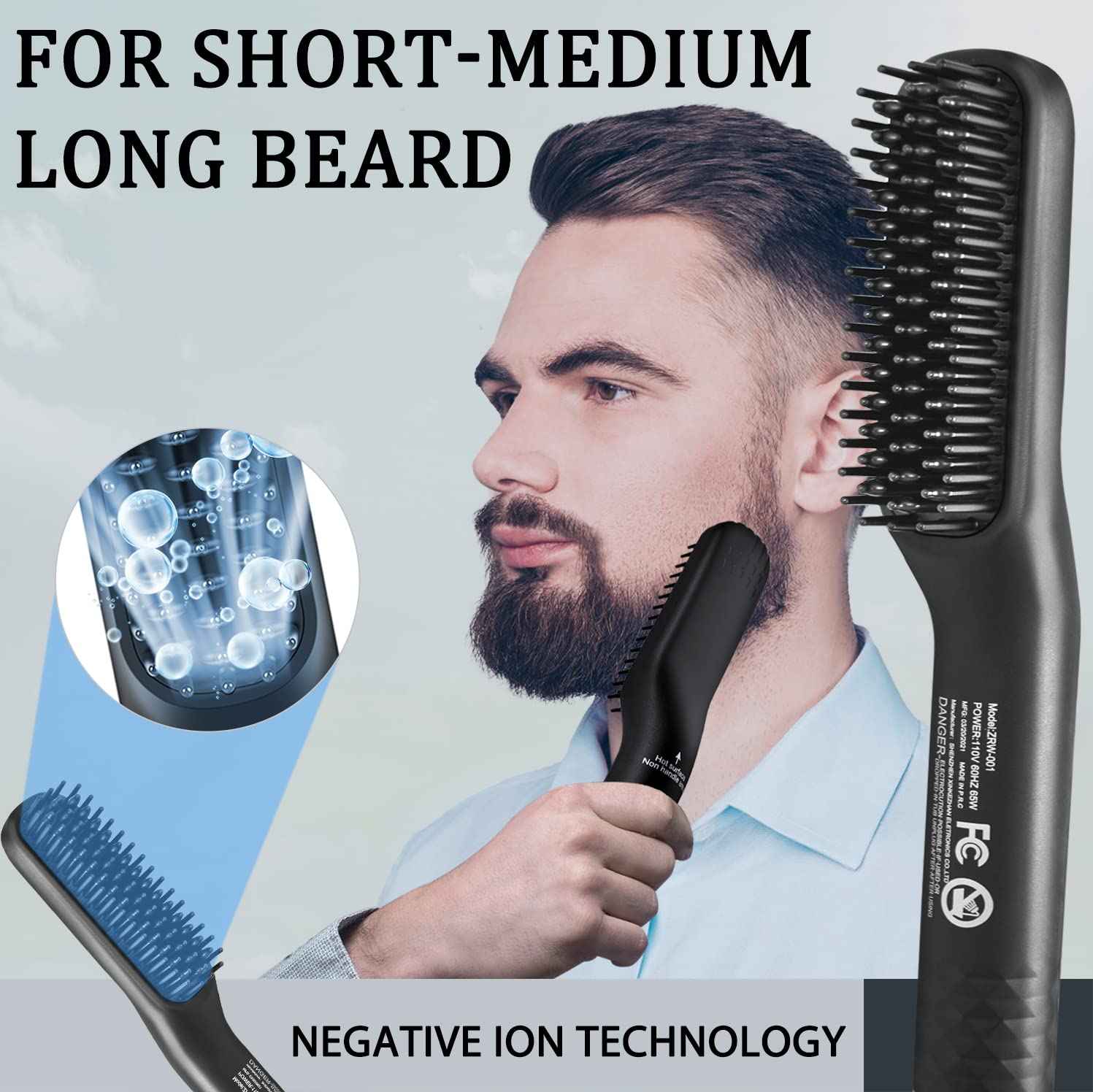 Beard Straightener for Men,Premium Heated Beard Brush w/Anti-Scald Feature,Beard Straightening Comb,Unique Fathers Day Birthday Valentines Gifts for Men Him Dad Boyfriend Christmas Stocking Stuffers