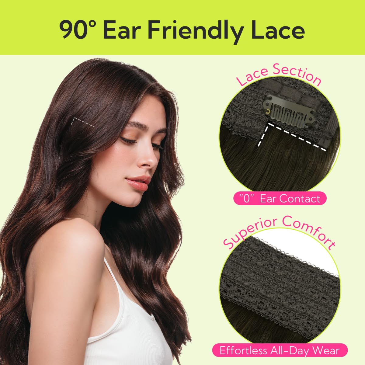 HOTBANANA Wire Hair Extensions, 12 inch 70g Walnut Brown to Ash Brown and Bleach Blonde Fish Line Extensions Remy Real Human Hair Straight Invisible Soft Skin Wire Weft Silky for Women