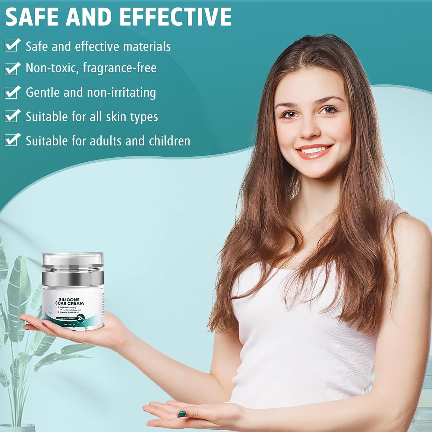 Advanced Scar Cream - Silicone Gel for Surgical Scars, Stretch Marks & More | 1.7 oz (50ml)