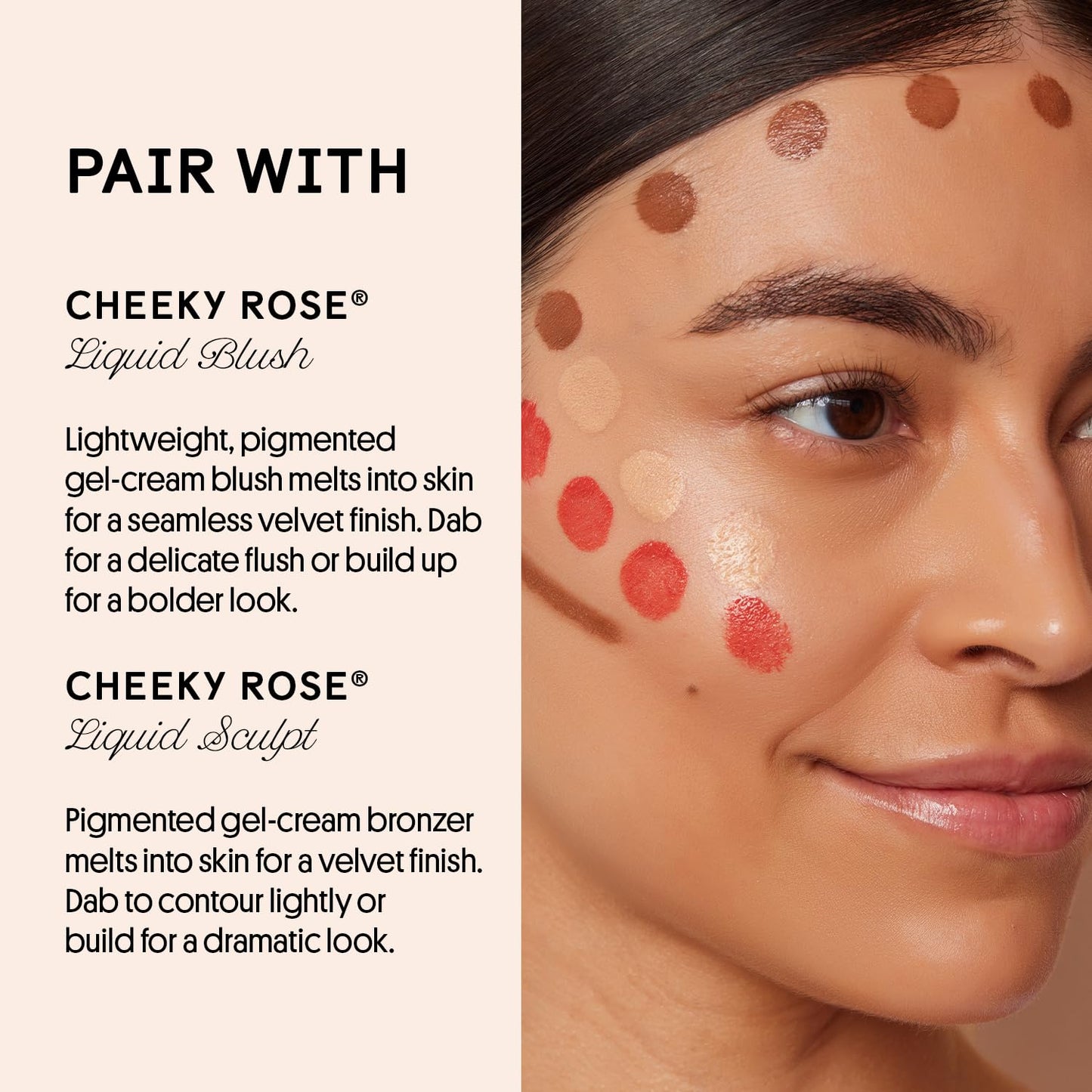 Winky Lux Cheeky Rose Liquid Highlighter - Gel Cream, Blendable & Buildable Pigment, Long Lasting Weightless Dewy Finish, Champagne, Moonlight