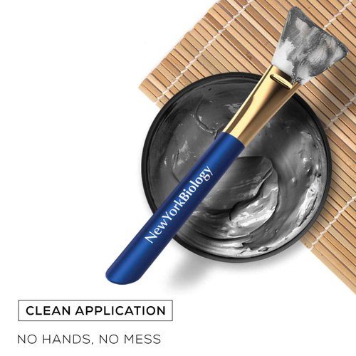 New York Biology Dead Sea Mud Mask for Face and Body Infused with Eucalyptus with 3 pcs Face Mask Brush Applicators - Spa Quality Pore Reducer for Acne, Blackheads and Oily Skin