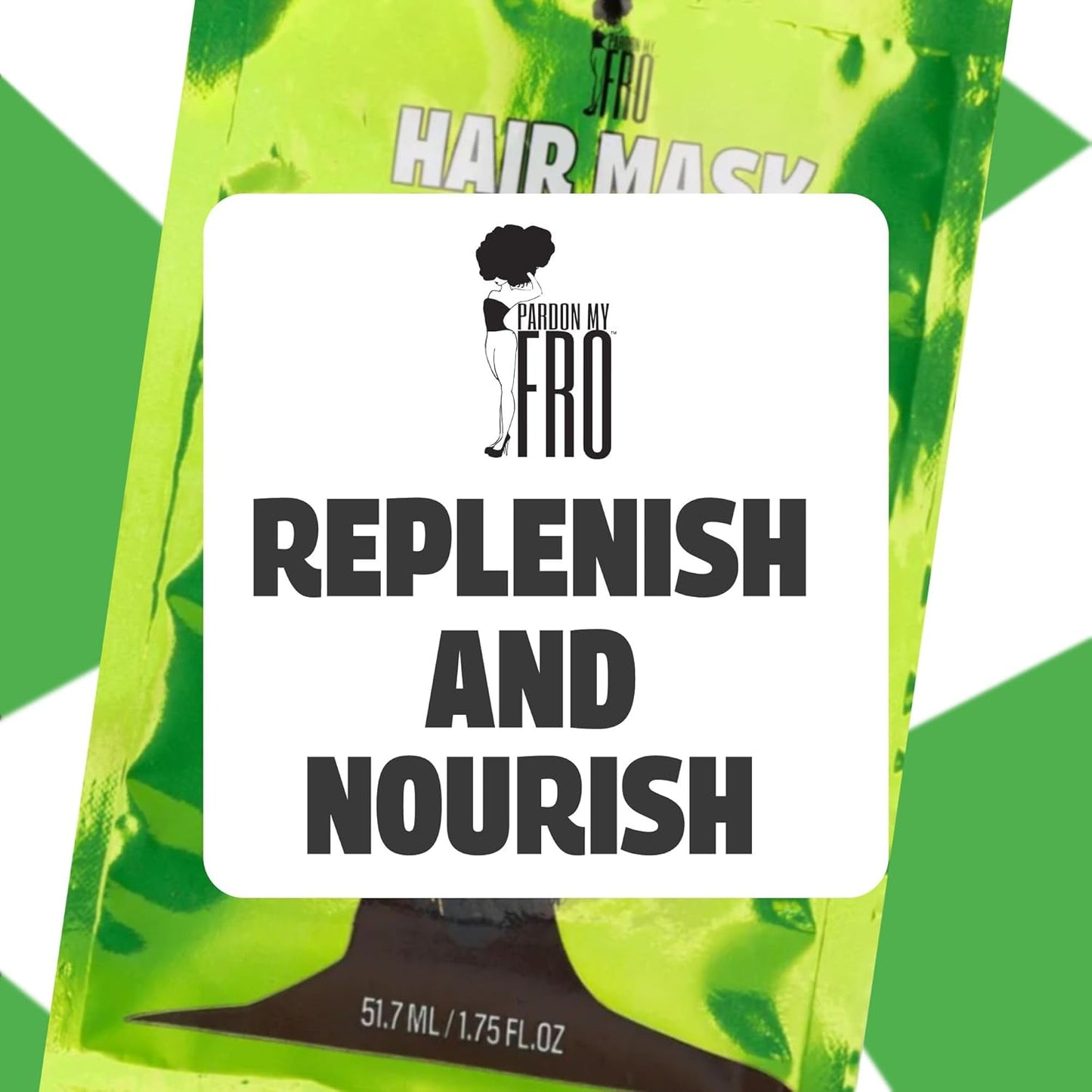 Pardon My Fro Hair Mask - Argan & Jojoba Oil for Curly Hair - Deep Conditioning & Frizz Control | 12 Pack x 1.75 oz