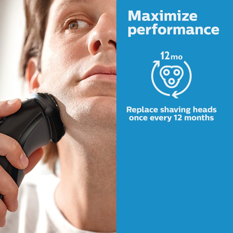 Philips Norelco SH30/52 Shaving Heads,Compatible with Philips Shavers Series 1000,3000 and 5000,Powerful Performance,Self-Sharpening,3 Pieces,Model SH30/52,(Pack of 3)