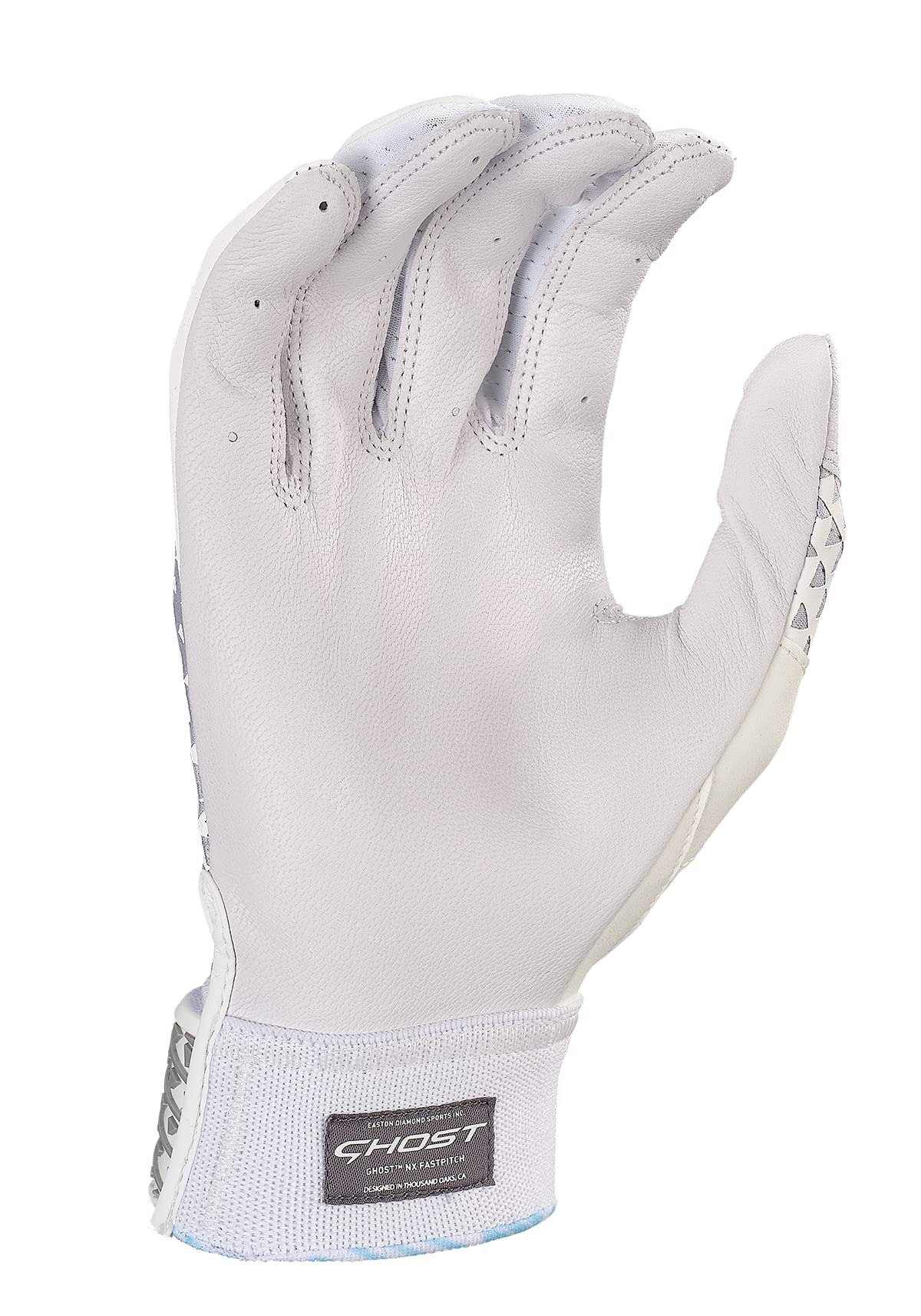 Easton | GHOST NX Fastpitch Softball Batting Gloves | Adult Small | White/Navy