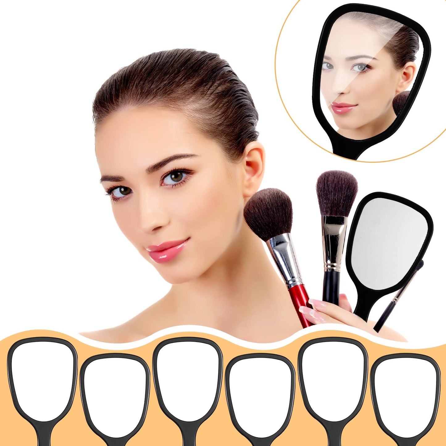 Namalu 60 Pcs Hand Held Mirror with Handle Bulk Small Travel Makeup Compact Mirrors for Girls Women Men Party Favors Gifts 7.08 x 3.14 Inch