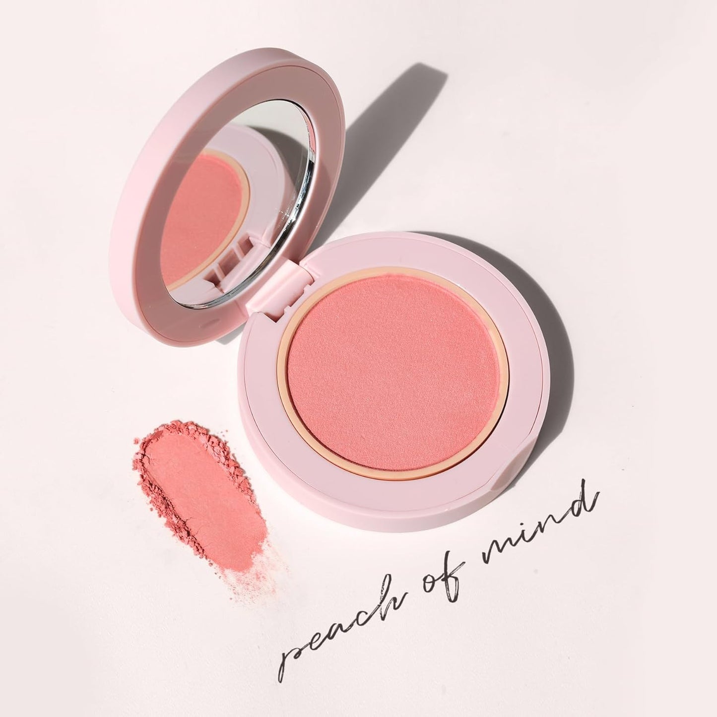 Wander Beauty Hydrating Powder Blush - Lightweight Peach Blush Makeup with Satin Finish | Buildable Formula with Hyaluronic Acid - 0.18 oz