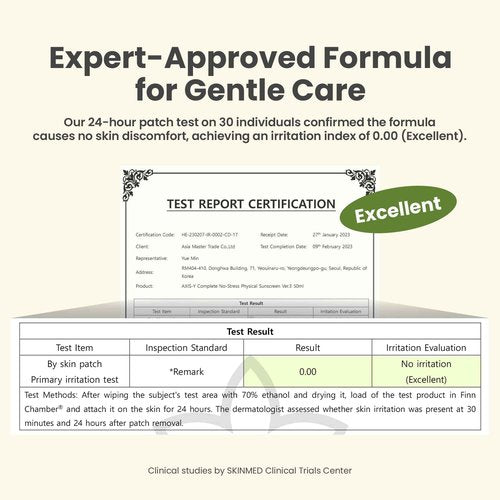 AXIS-Y Complete No-Stress Physical Sunscreen V3 - SPF 50 Mineral Sunscreen with 2% Niacinamide, Zinc Oxide Sunblock for Broad Spectrum Sun Care - Vegan Korean Skin Care -1.69 fl. oz.