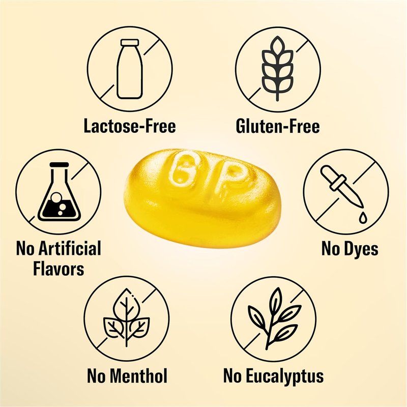 Grether's Sugar-Free Ginger Lemon Pastilles | Premium Throat Lozenges for Dry Mouth Relief | Citrus Flavor | 3.75 oz - 3 Pack