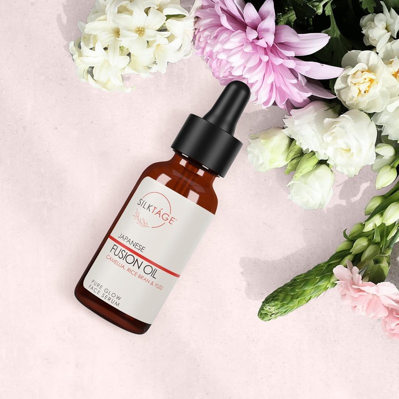 Japanese Fusion Oil - Pure Glow Face Serum for Dry Skin & Fine Lines | Camellia & Yuzi, 1 Fl Oz