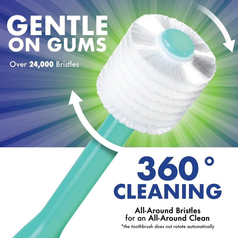 Brilliant Oral Care Baby Toothbrush with Soft Bristles and Round Head, for a Toddler Approved, Easy to Use All-Around Clean Mouth, Ages 0-2 Years, Mint Green, 1 Pack