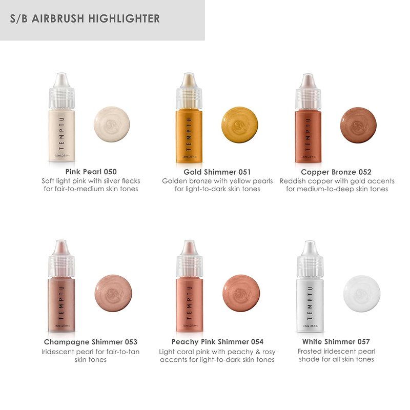 Temptu S/B Highlighter - Copper Bronze Liquid Highlighter for Radiant Skin