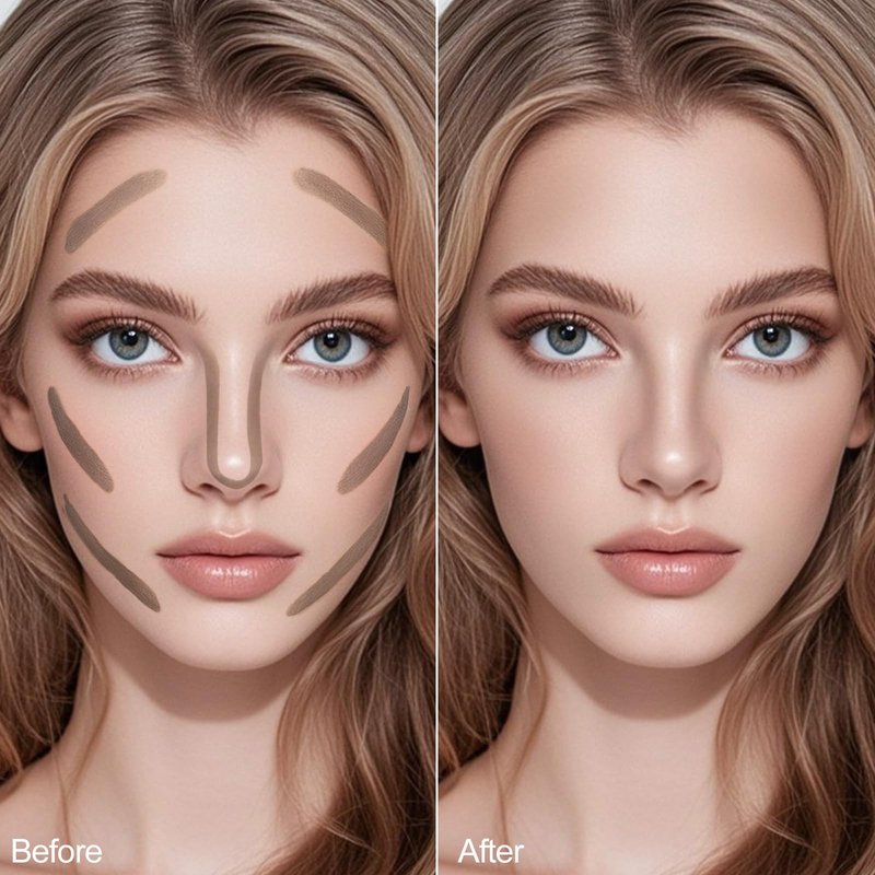 Erinde Cool Toned Contour Stick for Fair Skin, Large Capacity Grey Brown Cream Contour Makeup Stick, Smooth Blendable Matte Bronzer, Waterproof & Long Lasting Face Shaping Nose Contouring Sticks