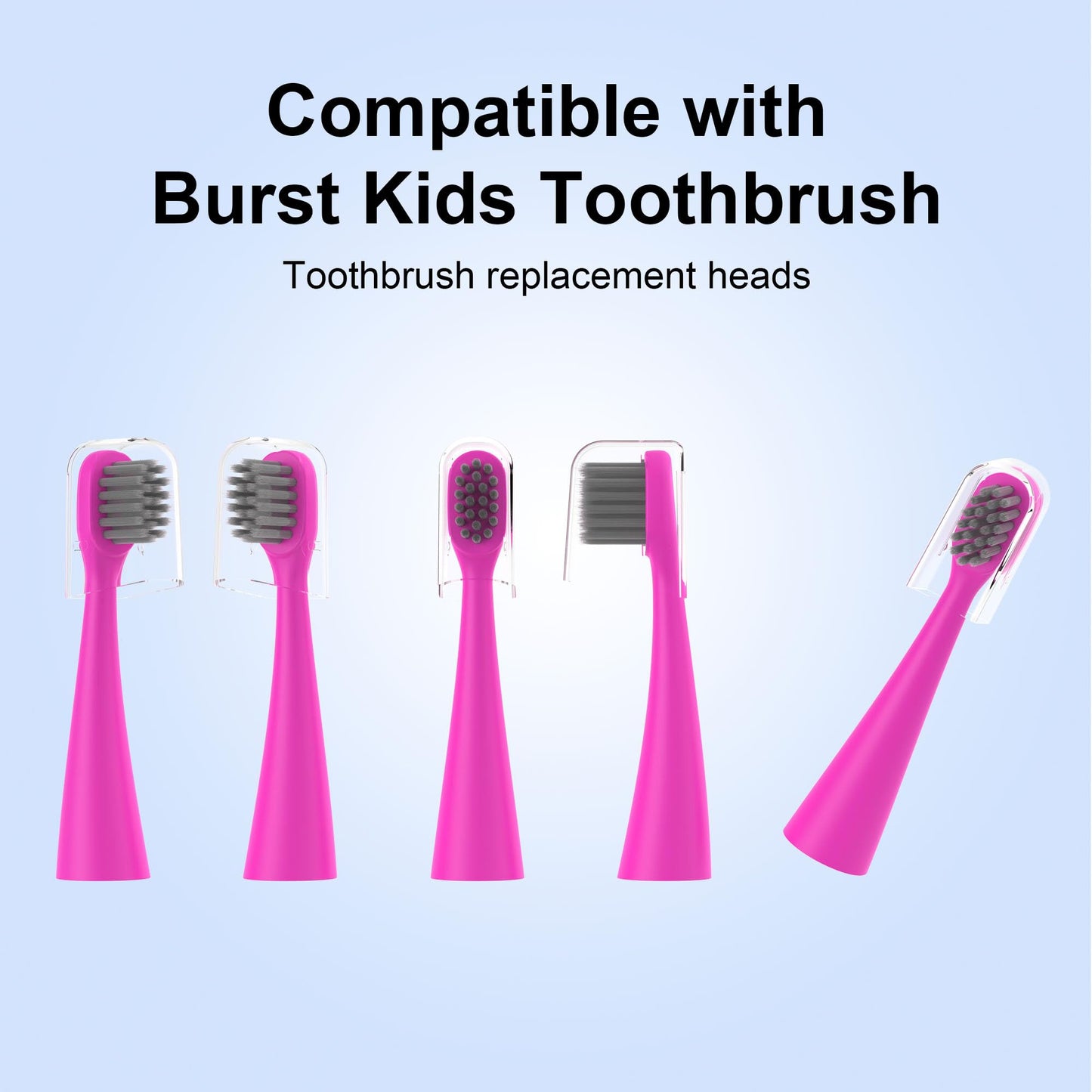 EveryStep Replacement Toothbrush Heads 8 Pack for Burst Kids Electric Toothbrush, Blue and Pink