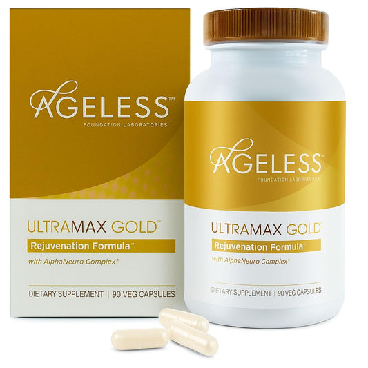 Ageless HGH Supplements for Women & Men, Ultra MAX Gold 90 Capsules