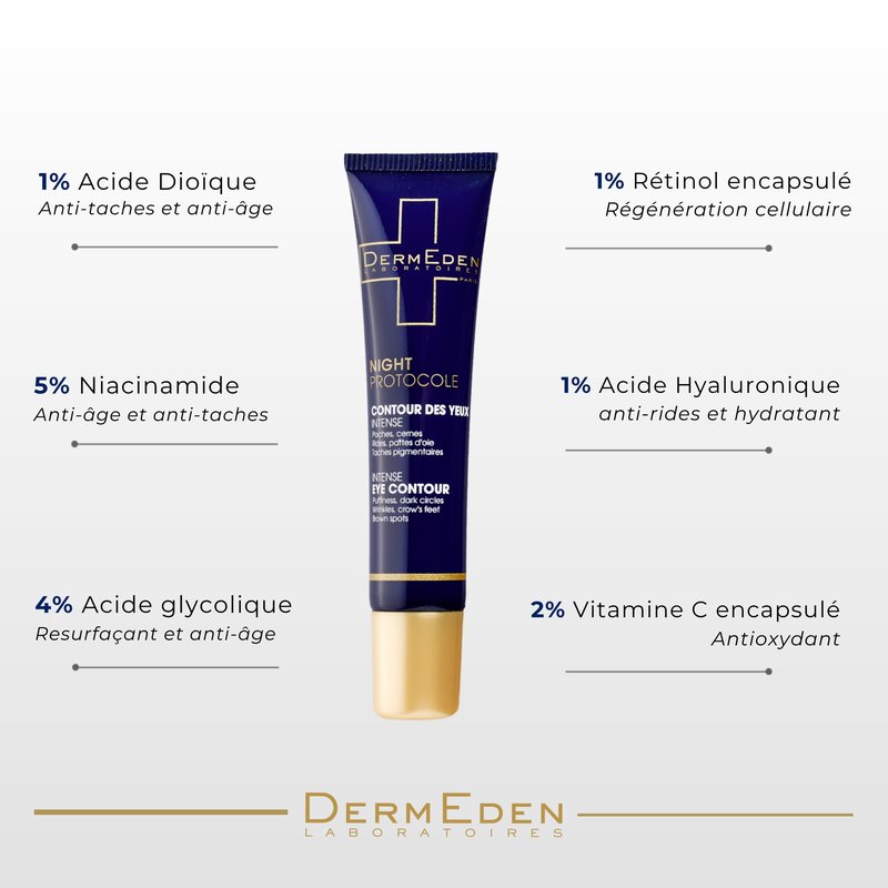 DERMEDEN NIGHT PROTOCOLE INTENSE ANTI-AGEING EYE CONTOUR CREAM 15ML …