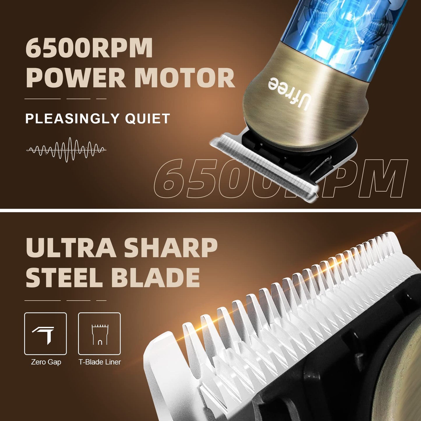 Ufree 7-in-1 Beard Trimmer for Men, Electric Razor Shaver, Men Grooming Kit