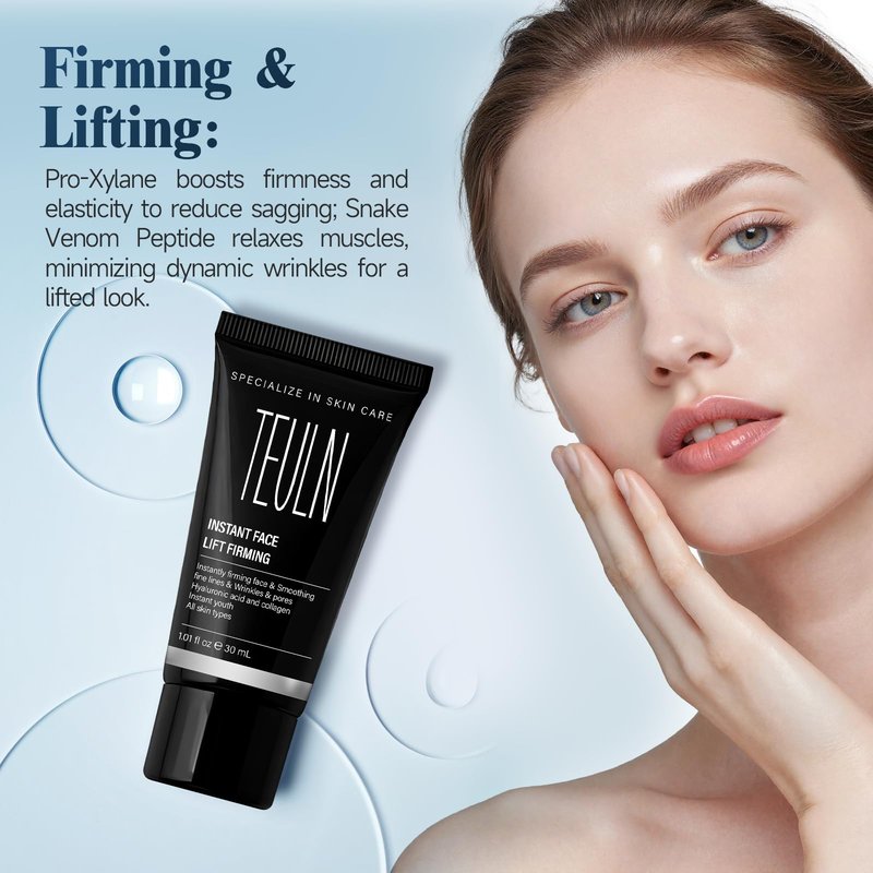 TEULN 2.0 Instant Face Lift Cream,Instant Face Tightener,Smoothing Fine Lines, Deep Wrinkles and Pores ，Rapidly Improves the Look of Aged Skin 1.01oz
