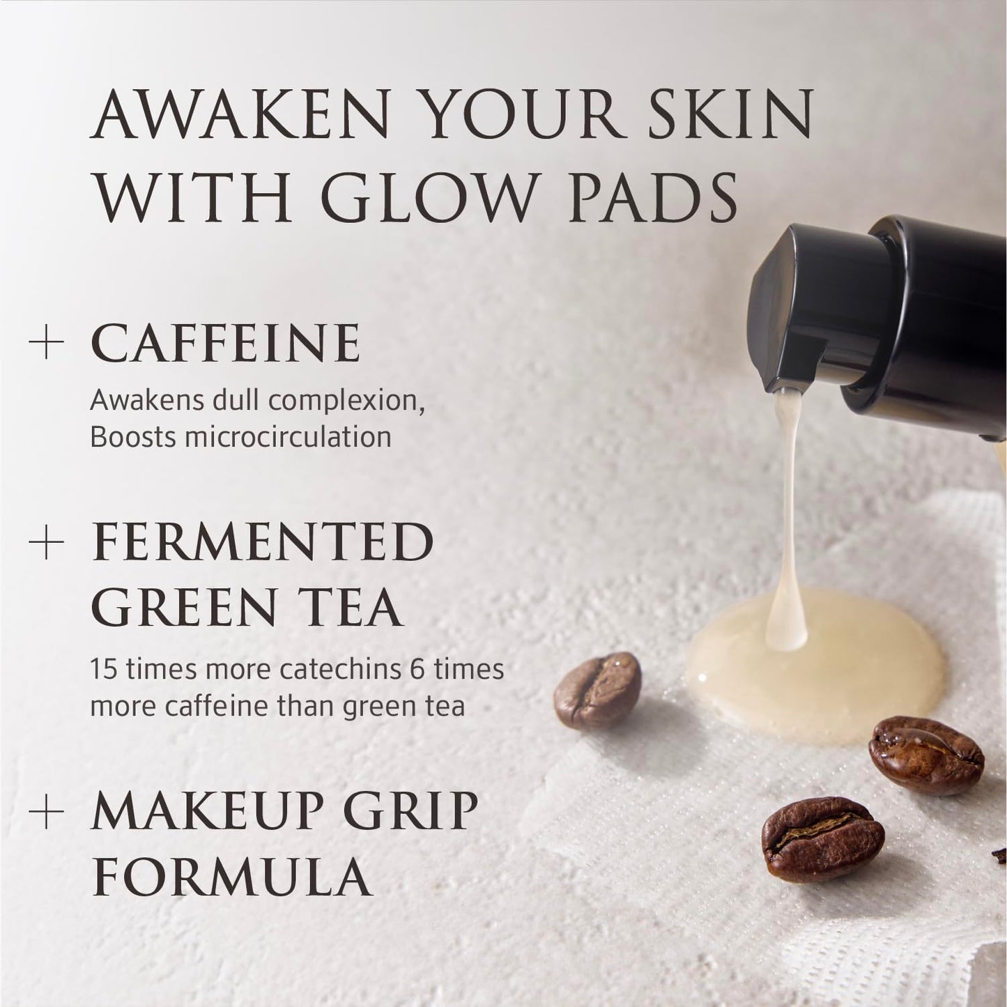 YUNJAC Skin Perfecting Glow Prep Pad (45pads) – Vegan Cotton Toner Pads for Smooth Texture & Makeup-Ready Ready glass skin – 3 Pads x 15ea