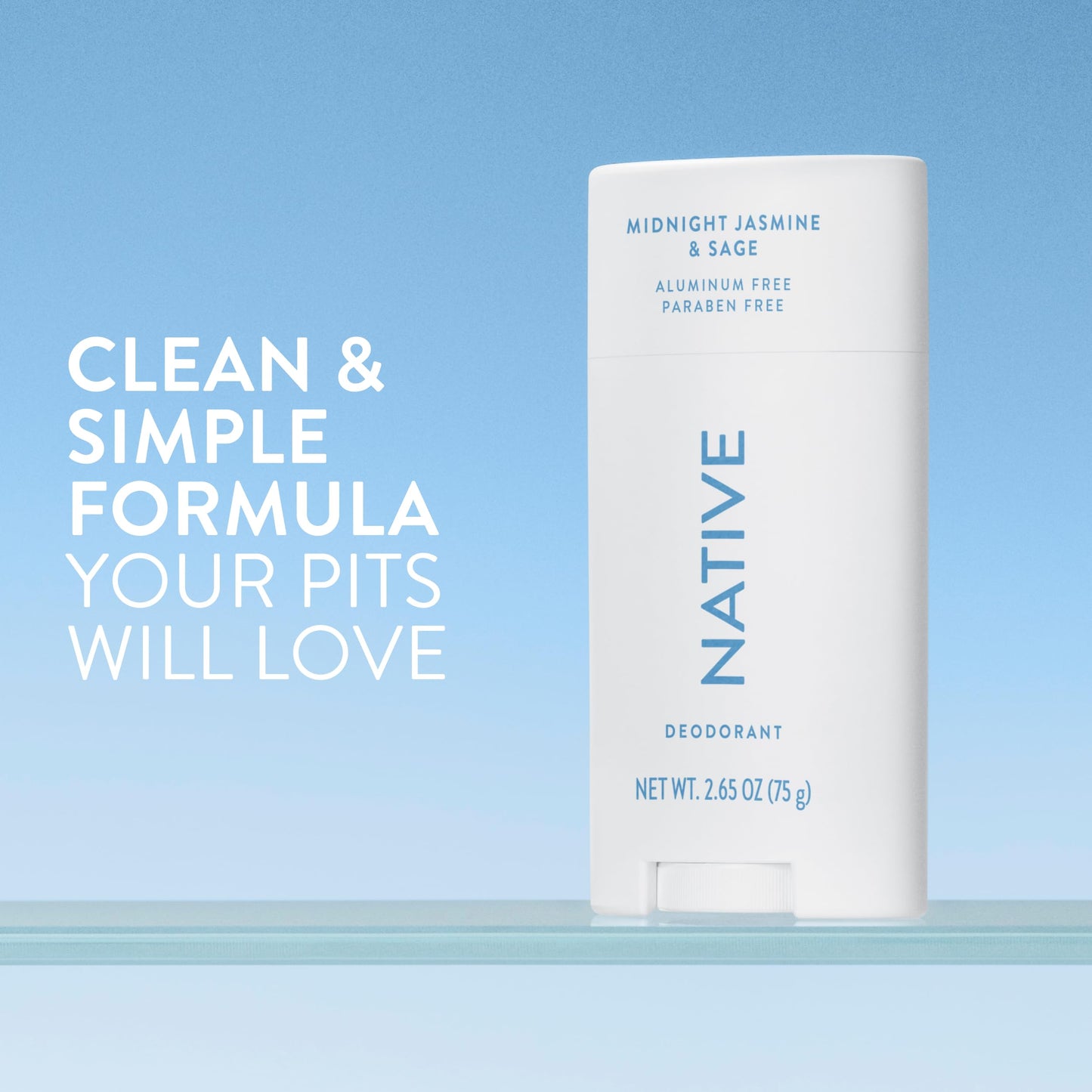 Native Deodorant Contains Naturally Derived Ingredients, 72 Hour Odor Control, Deodorant for Women and Men, Aluminum Free, Midnight Jasmine & Sage 2.65oz