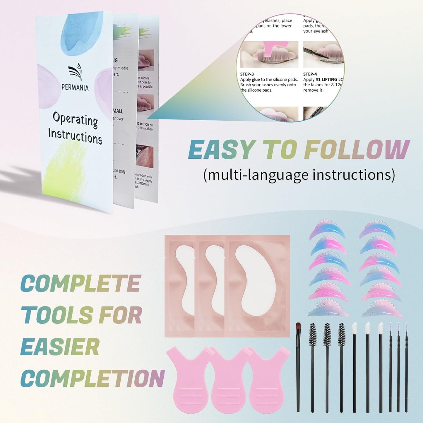 Korean Lash Lift Kit - Easy Apply Brow Lamination for Natural Results | Instant Lifting & Curling with Glue Balm