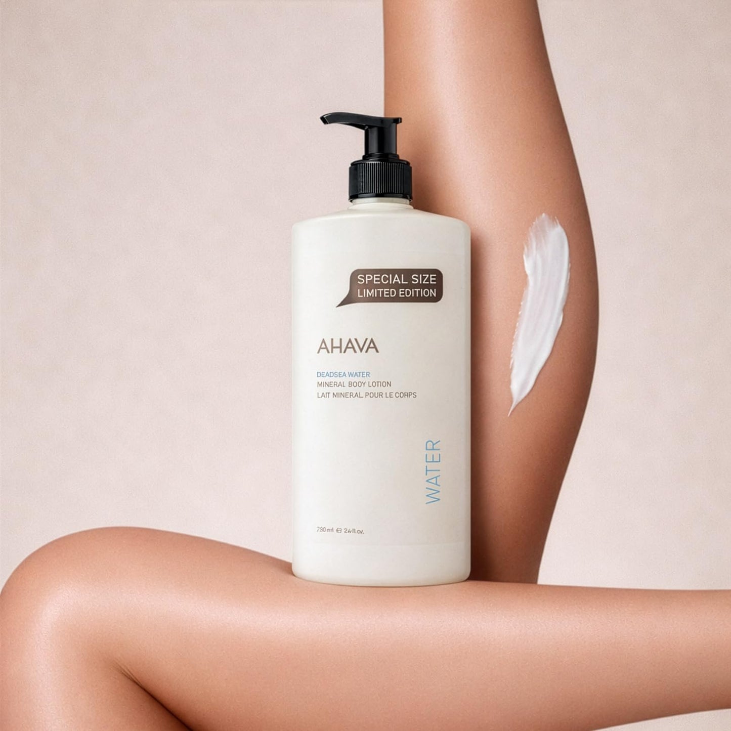 AHAVA Dead Sea Water Mineral Body Lotion - Daily Moisturizing & Hydrating Body Lotion with Osmoter, Exclusive blend of Dead Sea Minerals & Botanical Extracts, Original, 24 Fl.Oz (Packaging May Vary)