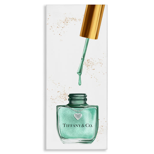 Stupell Industries 'Cyan Makeup Nail Polish Brush'| Canvas Art