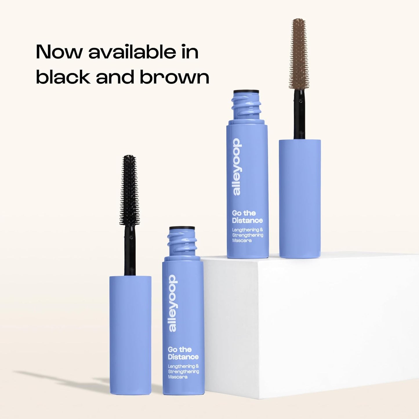 Alleyoop Tubing Mascara Black - Lengthening Smudge-Proof Formula for Sensitive Eyes | Vegan & Biotin Infused, Mini 4 mL