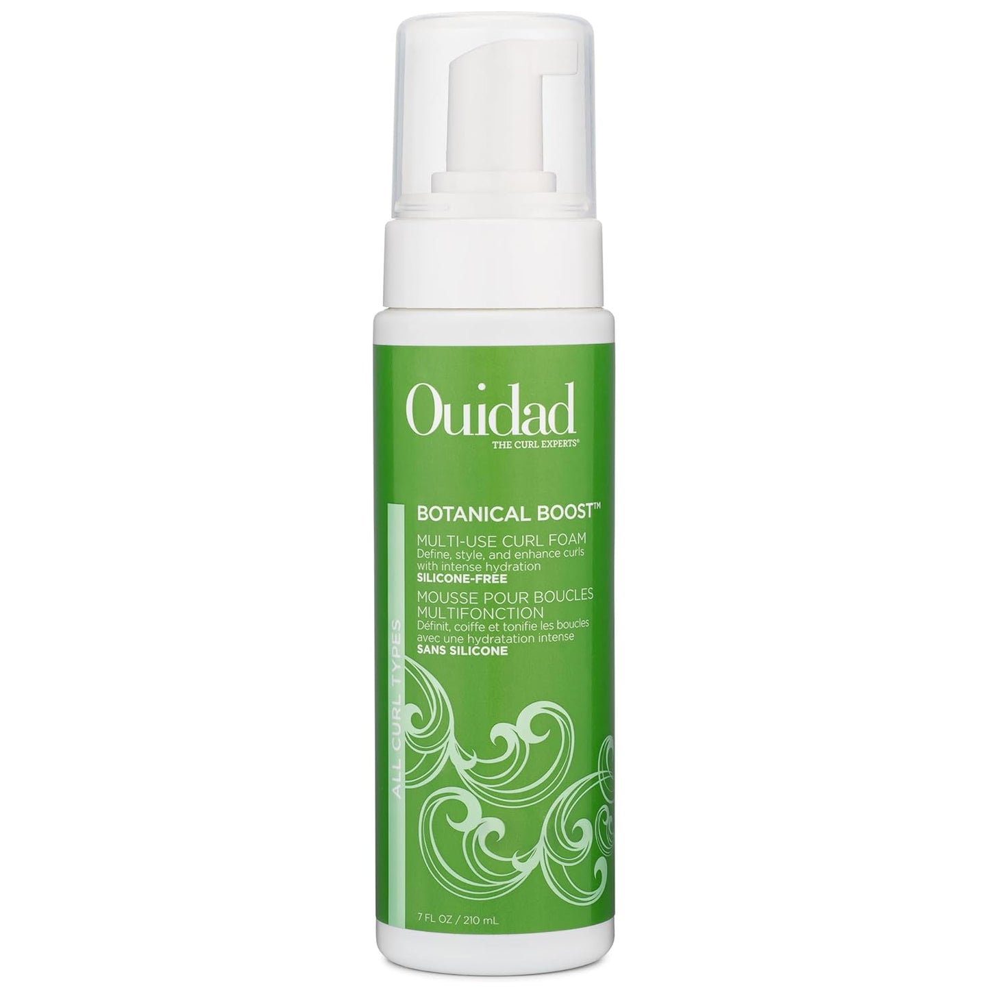 Ouidad Botanical Boost Mousse - Lightweight Curl Enhancer for Curly Hair | 7 fl oz, No Sulfates or Parabens