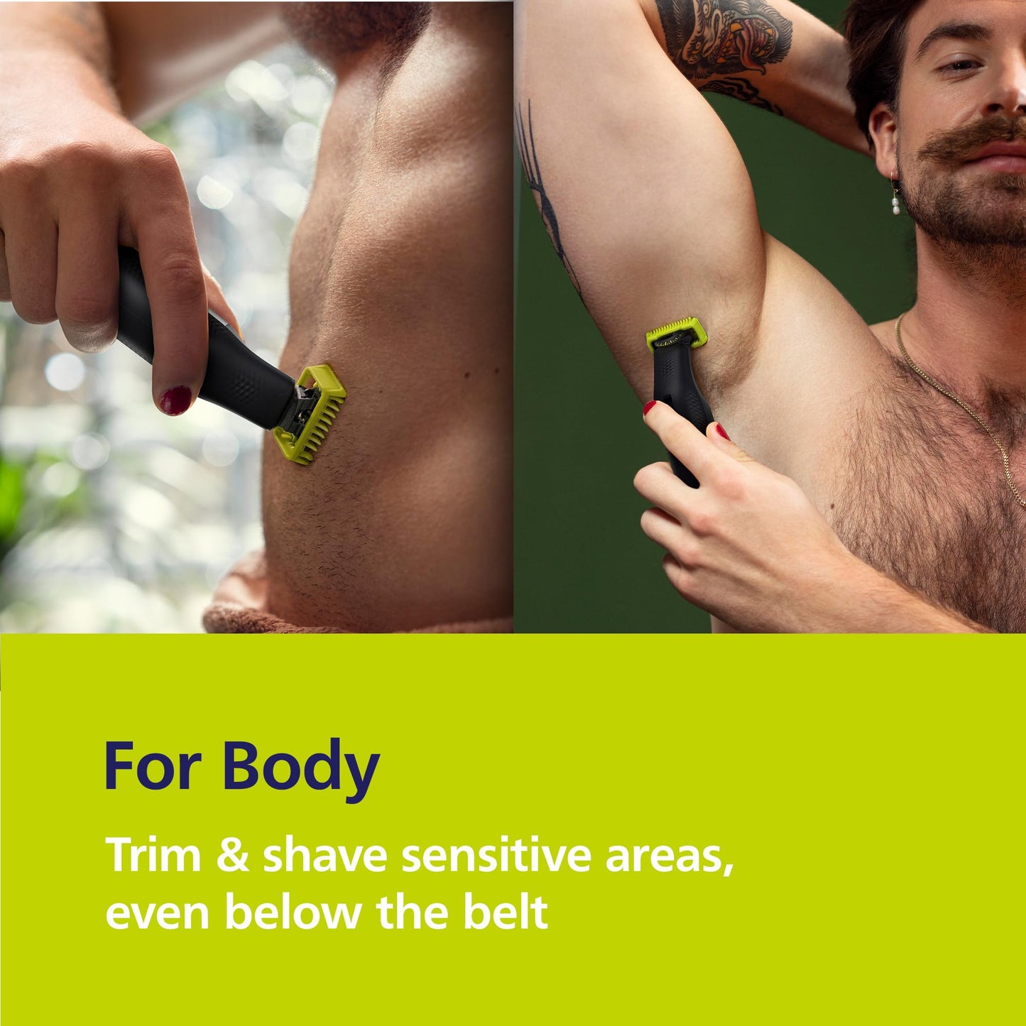 Norelco Philips OneBlade Pro Face+Body Travel Kit Bundle - Philips OneBlade Pro 360 Face+Body Hybrid Electric Trimmer/Shaver, QP6542/70 +Travel Case, QP401/90