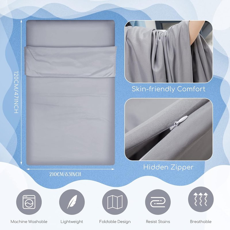 Tan Sleep Sack Set - Reusable Body Self Tanners | Lightweight, Breathable Protection for Travel & Home (Pink, Grey)
