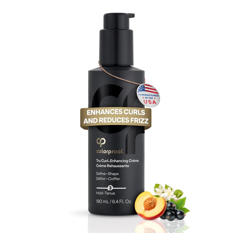Colorproof Tru Curl Enhancing Crème 6.4 Fl oz. Curl Creme with Black Currant, Jasmine & Peach Scent, Anti-Frizz, Humidity Control & Nourishing Curl Cream for Curly Hair Formula