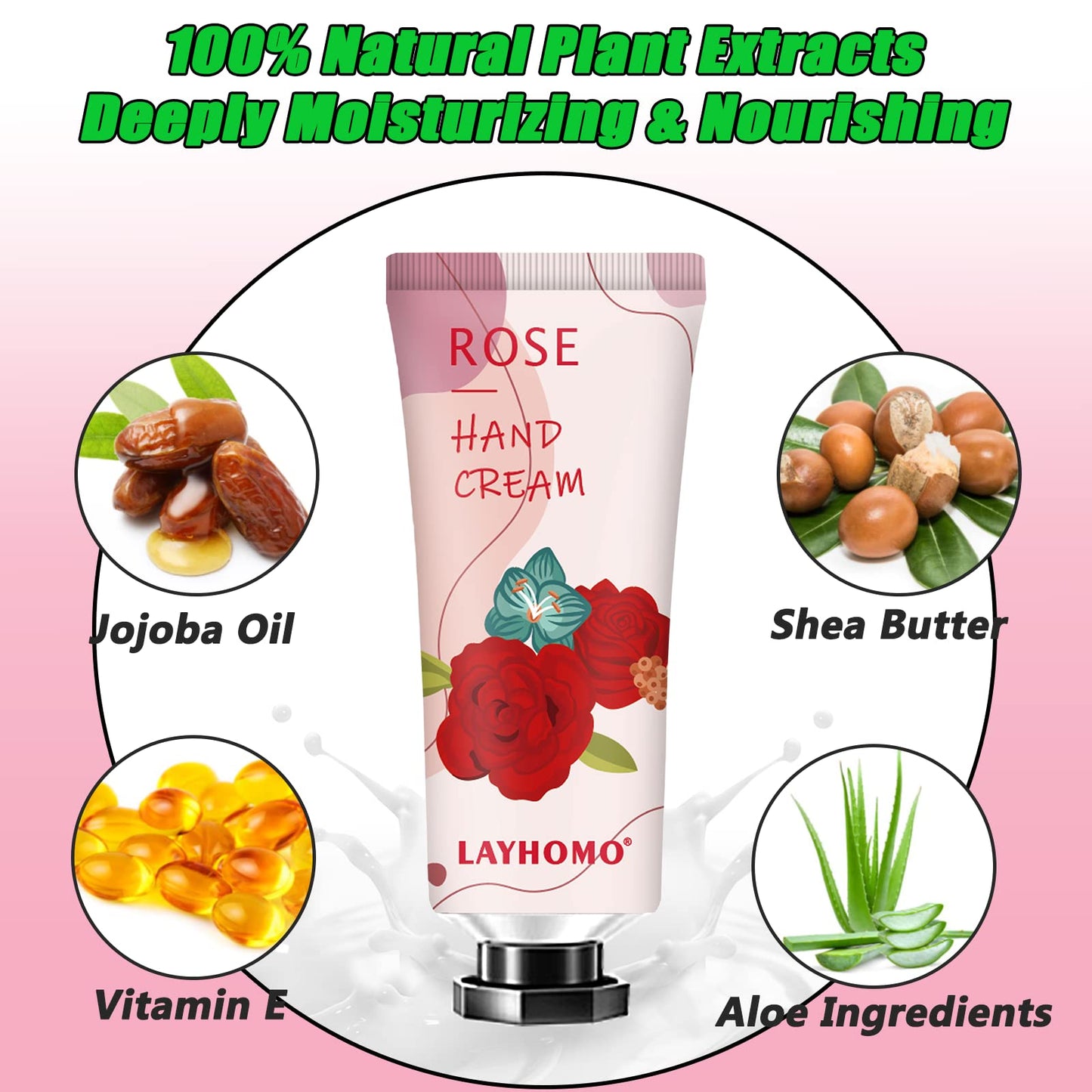 38 Pack Hand Cream Gifts Set,Mothers Day Gifts,Thank You Gifts,Nurses Week Gifts,Bridesmaid Gifts,Gifts for Women,Natural Plant Fragrance Hand Lotion Travel Size Mini Hand Cream for Dry Cracked Hands