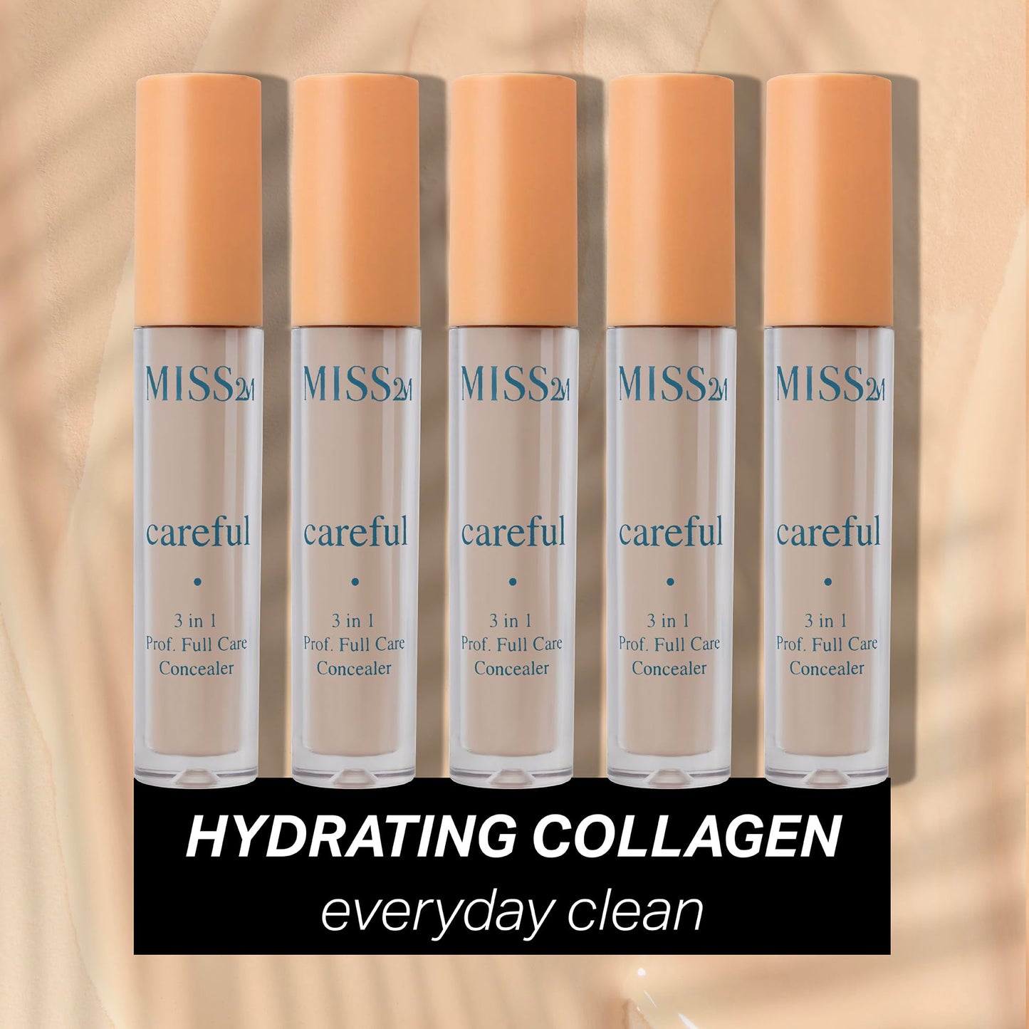 MISS2M Careful 3-in-1 Matte Concealer, Primer & Plumper with Full-Coverage Pigment for Face & Under Eye Concealer: 102 Neutral Fair, 0.2 Fl Oz