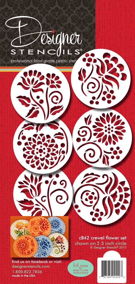 Crewel Flowers Stencil Set by Designer Stencils