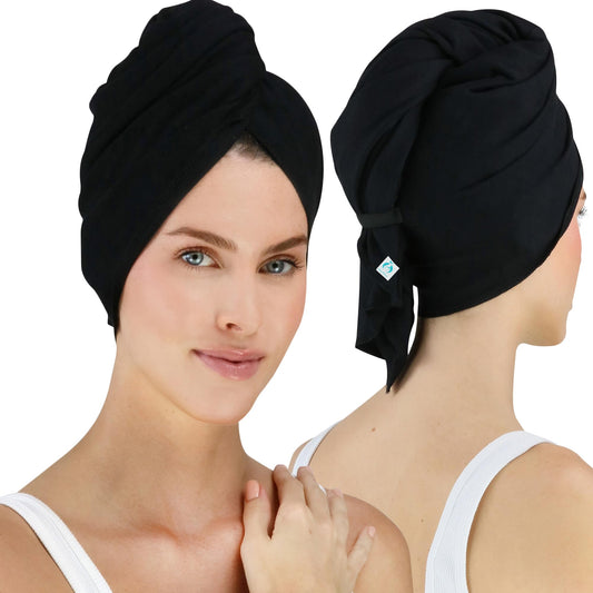 Hair RePear The Ultimate Hair Towel – Generous 29" x 45" Cotton Hair Towel for Long Thick Hair, Anti-Frizz Microfiber Alternative, Reduces Breakage, Gentle Fast Drying, No-Slip Fit