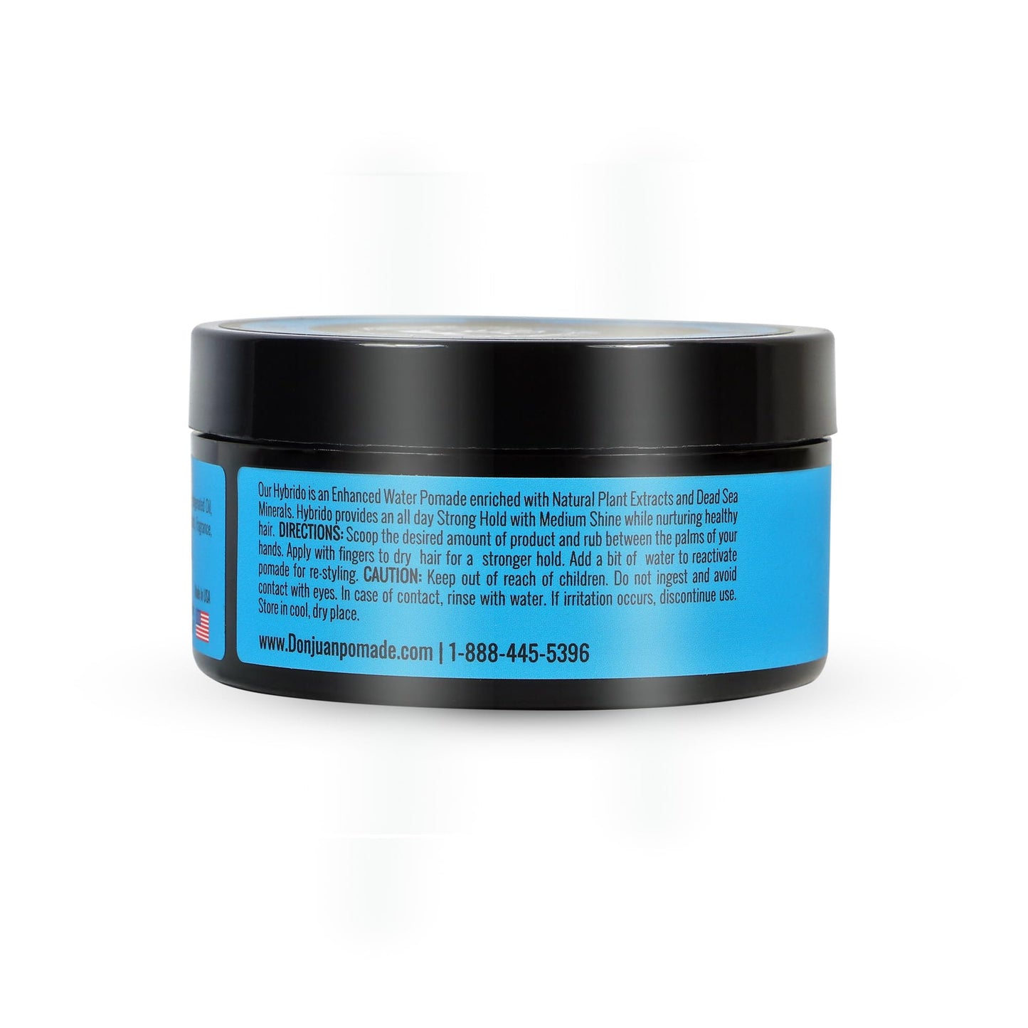 Don Juan Hybrido Pomade | Water Based | Strong Hold | High Shine | Natural Plant Extracts and Ocean Minerals | Summer Sea Breeze Scent