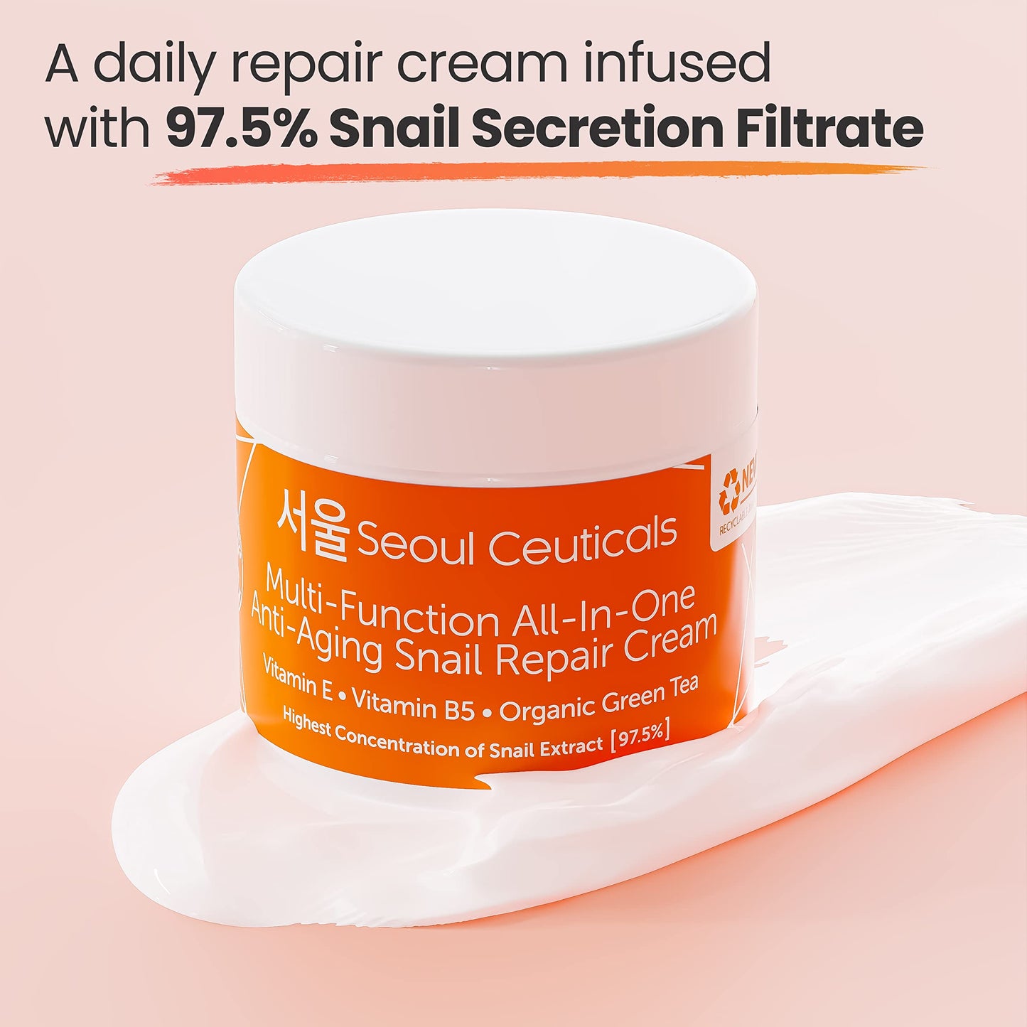 SeoulCeuticals Retinol Serum + Snail Mucin Moisturizer Cream - Korean Anti Aging Skincare Set