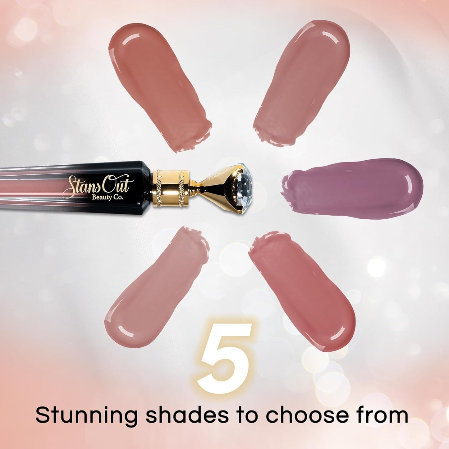 Diamond Lustre Pink Hydrating Lip Gloss - Moisturizing Butter-Smooth Colors | Naturally Plump & Glossy Finish