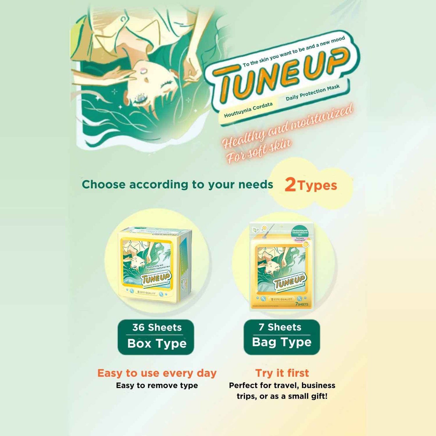 TUNEUP Dokudami Daily Protection Sheet Mask - 7 Sheet