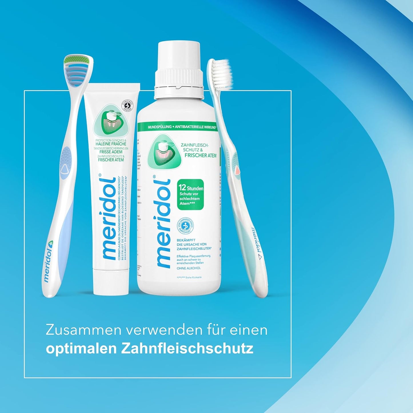 Meridol Mouthwash for Halitosis - Fresh Breath Formula | 400 ml