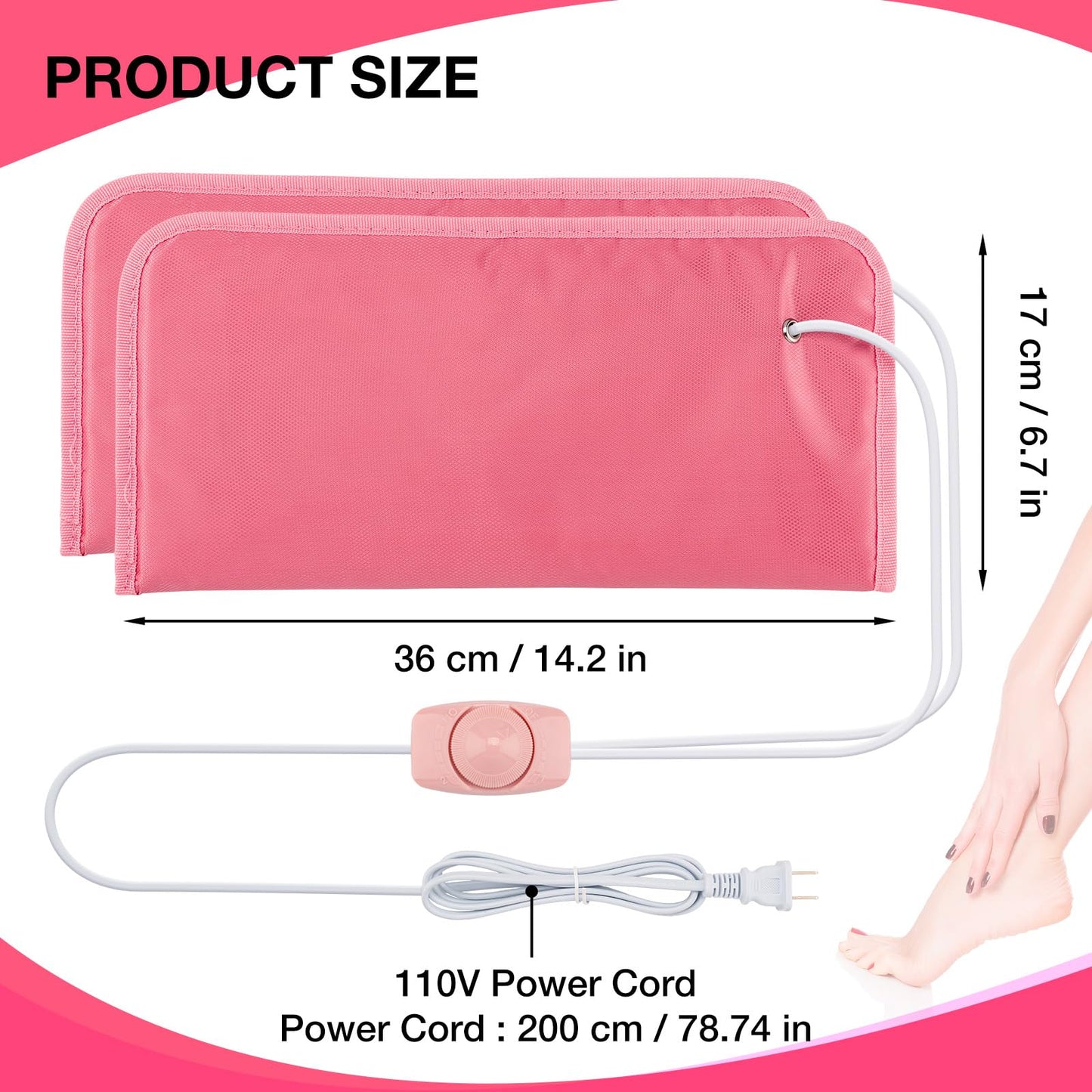 Noverlife Electric Heated Mittens Gloves for Paraffin Hand Wax Treatment, Nail Art Manicure Warmer Mittens, Beauty Therapy SPA Mitts for Women Beauty Treatment