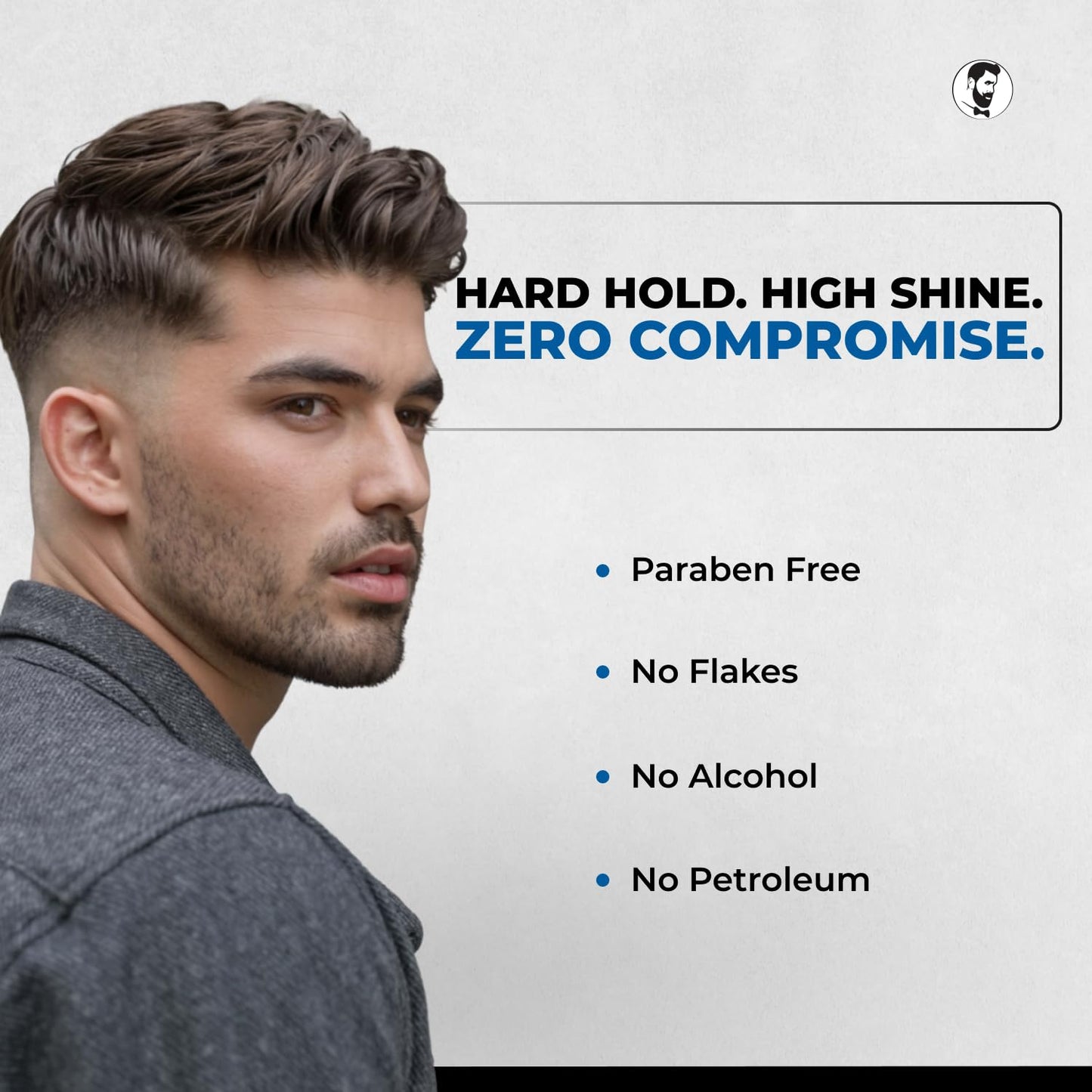 Gentlemen Republic Oceano Men's Hair Gel 32oz - Strong Touchable Hold and High Shine Styling Gel for Hair, 100% Alcohol-Free Professional Formula with Fresh Scent, Mens Hair Product Made in USA