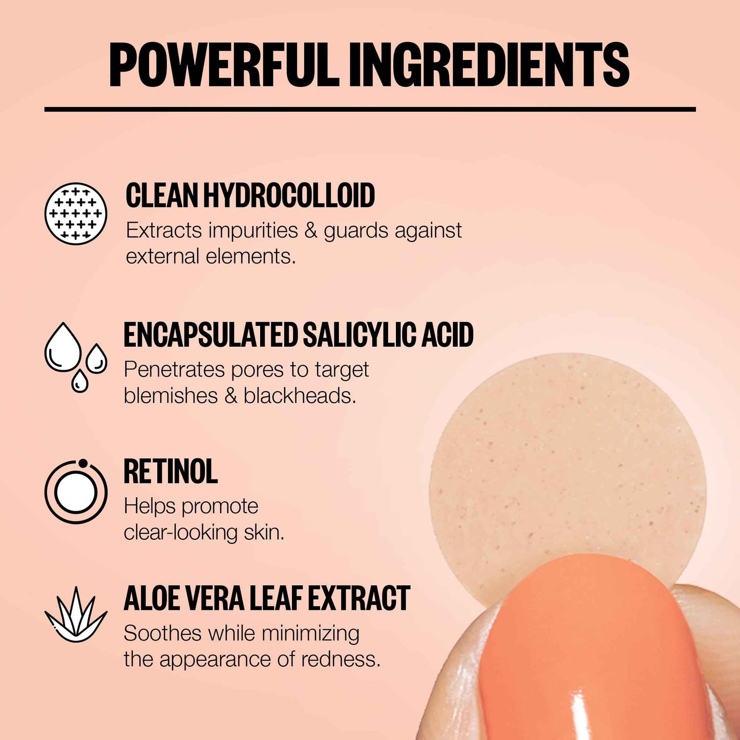 PEACE OUT Acne Healing Dots Helps Clear Blemishes Overnight, Fast Acting Hydrocolloid Pimple Patches for Breakouts with Salicylic Acid, Retinol and Aloe Vera, Award Winning Skincare Solution 20 Count