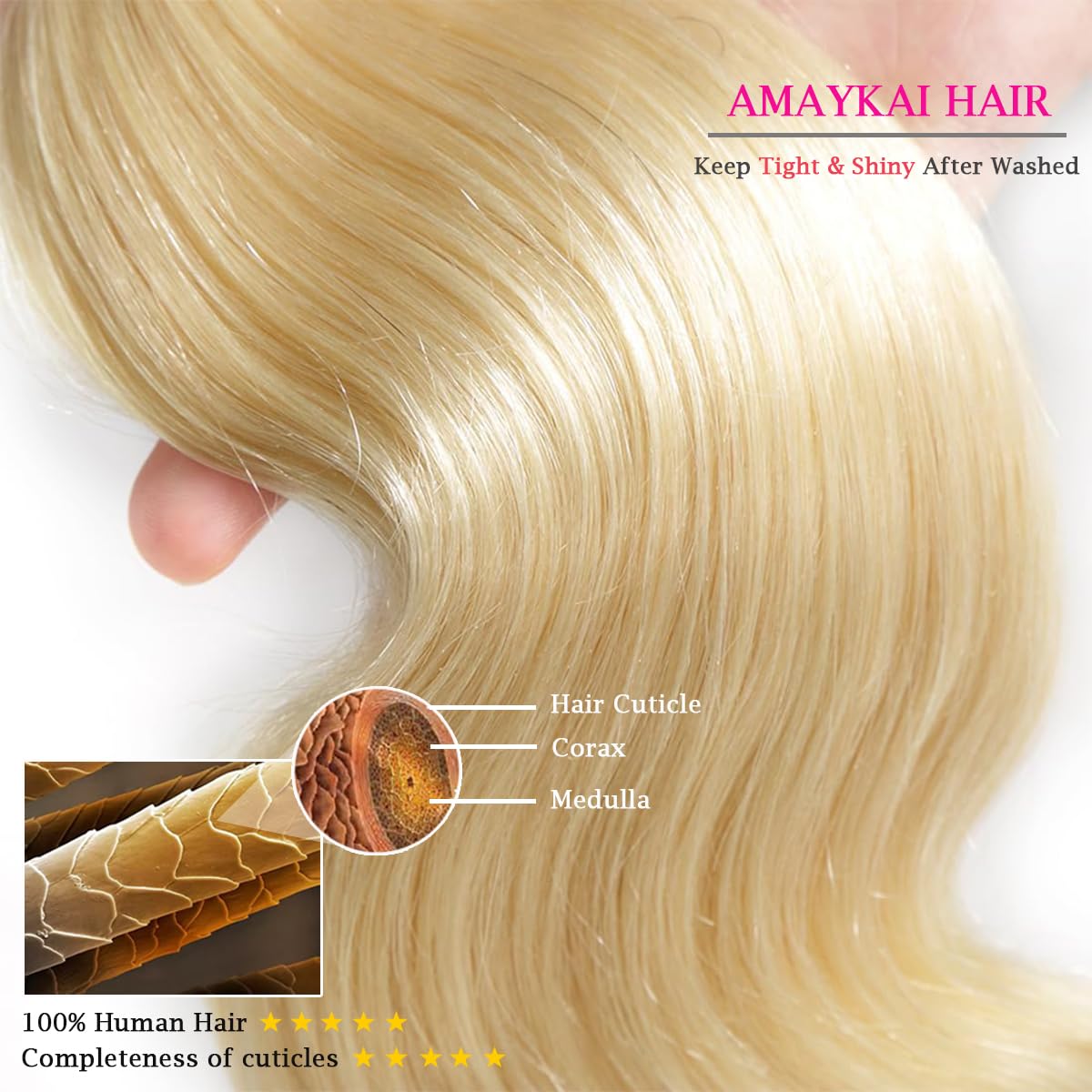 Blonde Human Hair Frontal - 13x4 Transparent HD Lace Closure | 100% Brazilian Body Wave, 10 Inch, Pre Plucked with Natural Hairline
