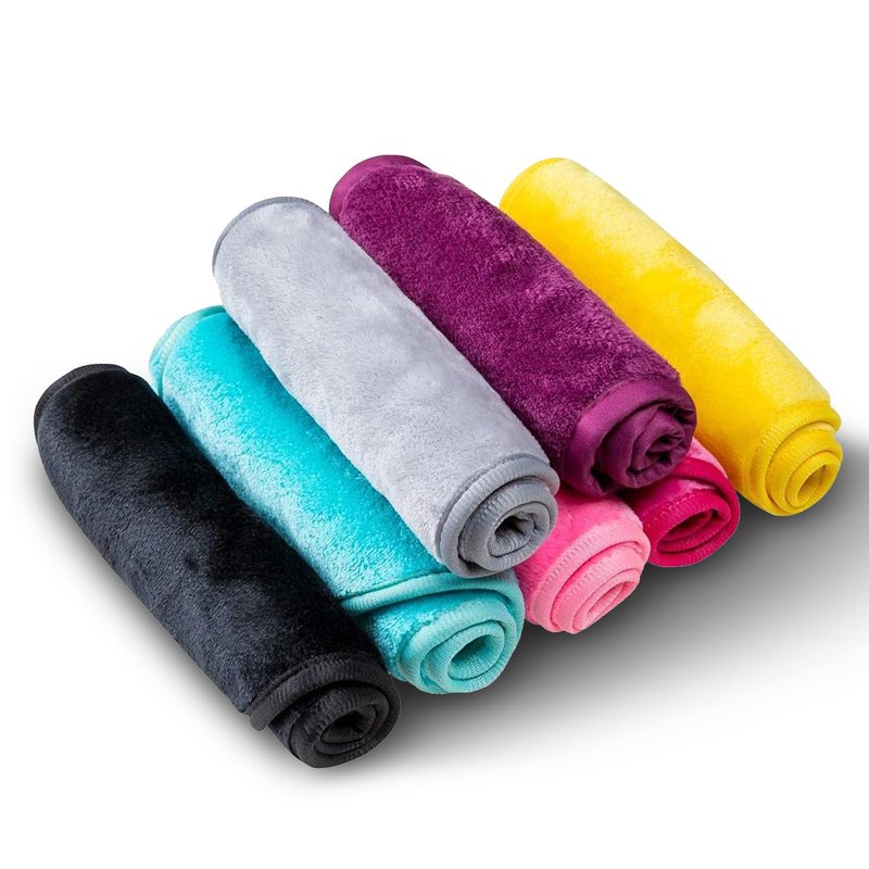 Makeup Remover Face Cleansing Cloth - Chemical-free Microfiber Reusable Facial Clean Towel, Remove Makeup Instantly with Only Water (7 PCS)