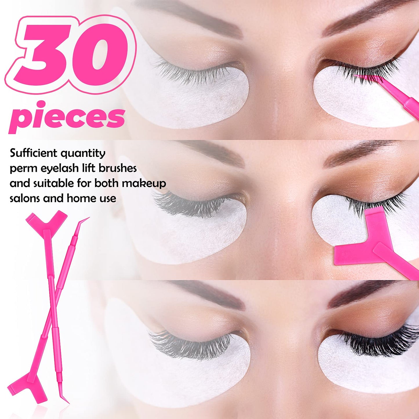 100 Piece Y Shape Eyelash Lift & Perm Tool - Brush for Eyelash Extension Supplies